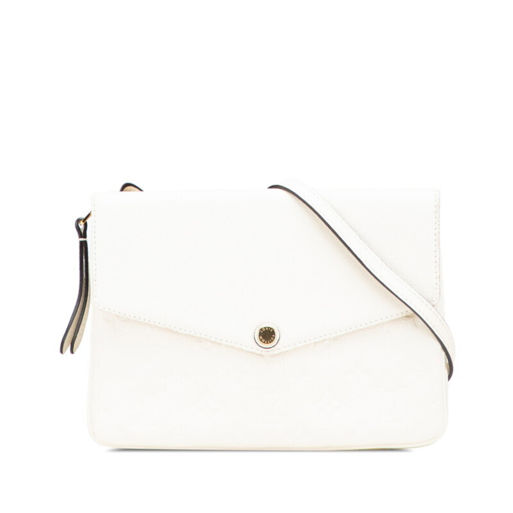Louis Vuitton Empreinte Twice Shoulder Bag Neige White White Leather